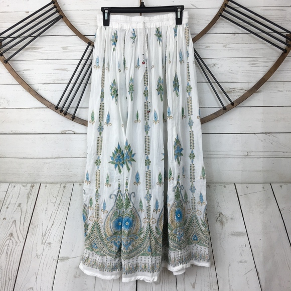 Boho Skirt Free Size Festival Art To Wear Hippie - Picture 1 of 8